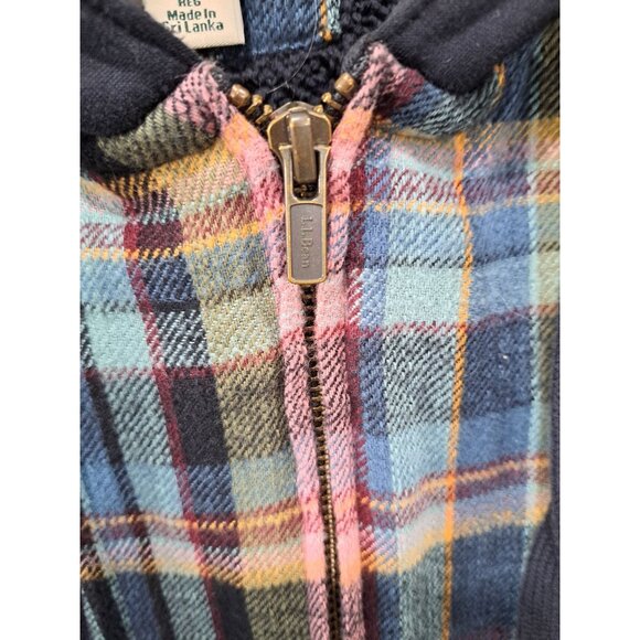 Vtg L.L.Bean XL Unisex Grunge Plaid Fleece-Lined Zip Hoodie Jacket Gorpcore - Picture 3 of 11